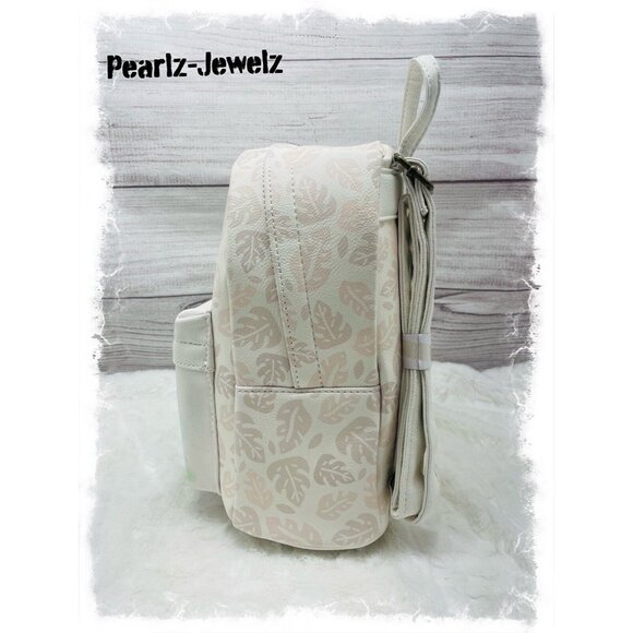 Loungefly Disney Lilo & Stitch Frog Hibiscus Sketch White Mini Backpack NWT main image 5